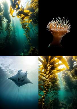 Ocean Life Collage