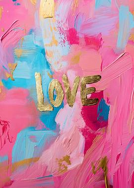 Gold Love Abstract Painting