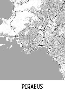 Piraeus City Map