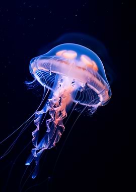 Jellyfish in Dark Water