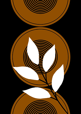 Abstract Branch with Circles