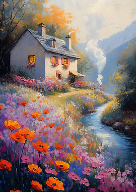 Cottage by the Stream
