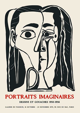 Cubist Portrait Art Poster