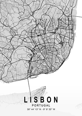Lisbon Light City Map