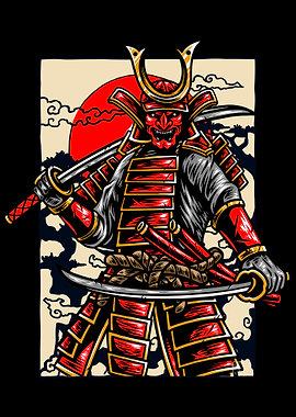 Samurai Warrior Illustration