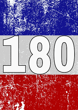 Darts France 180 Number Graphic