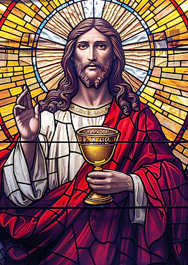 Stained Glass Jesus 3