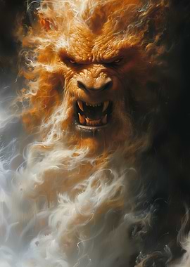 Furry Beast in Smoke