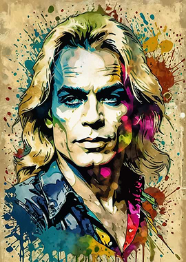 David Lee Roth Watercolor Portrait