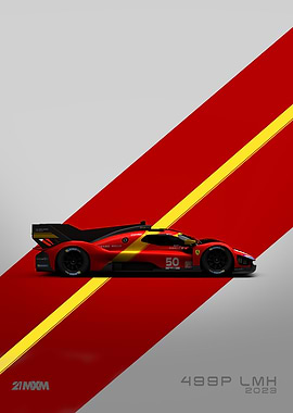 Ferrari 499P LMH Race Car