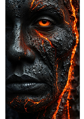 Lava Face Art