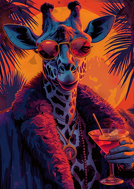 Cool Giraffe in Sunglasses