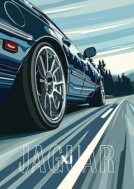 Jaguar XJ Speed Poster