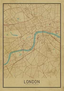 Vintage London Map City