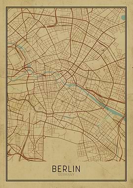 Vintage Berlin City Map