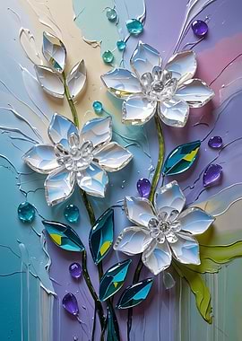 Crystal Flowers Painting