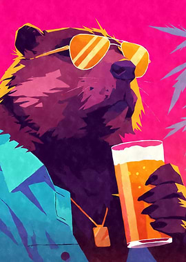 80s Retro Beaver Bober Beer