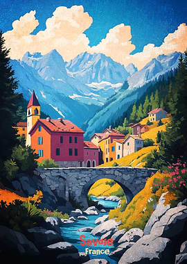 Savoie France Art Poster