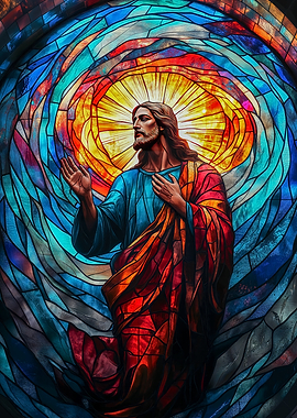 Stained Glass Jesus