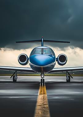 Private Jet on Runway