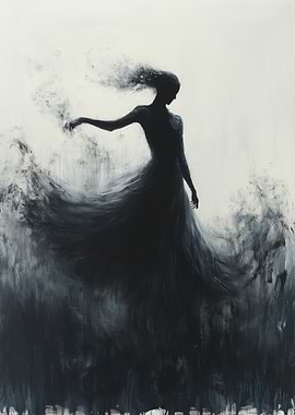 Silhouette of a Woman in a Dress