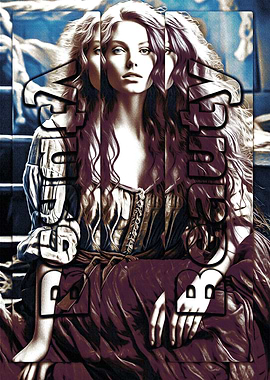 Woman in Burgundy Dress