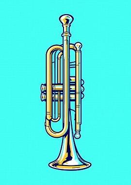 Golden Trumpet Illustration