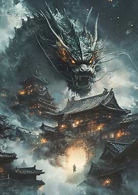 Dragon Over Ancient City