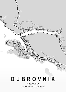 Dubrovnik Light Map