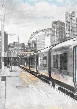 Train Station Sketch London