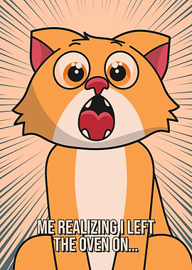 Cat's Oven Panic Moment