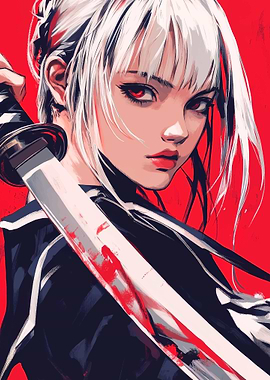 Anime Girl with Katana