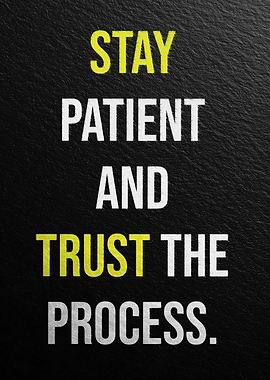 Stay Patient, Trust the Process