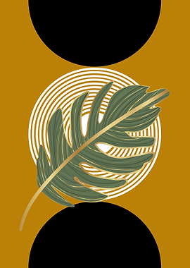 Tropical Leaf Minimalist Art