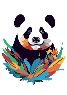 Colourful Panda