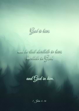 God Is Love Christian Faith Bible Verse