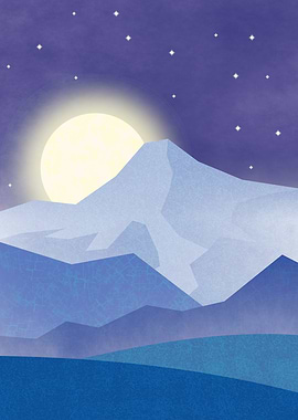 Night Mountain Landscape