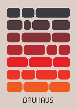 Bauhaus Brick Wall Art