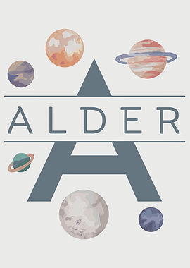 Personalized Space Letter A