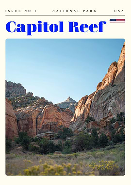 Capitol Reef National Park Travel Art Poster