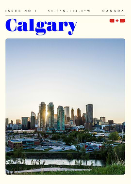 Calgary Alberta Travel Art Poster