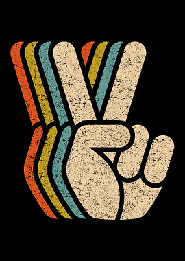 Peace Sign Retro Design