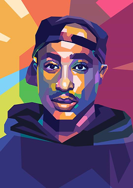 Tupac Shakur Pop Art Portrait