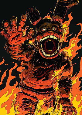Five Night At Freddy's Burning Freddy Fazbear