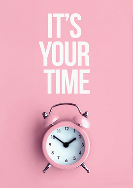 Pink Alarm Clock & Quotes