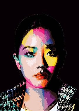 Jisoo Blackpink Pop Art Portrait