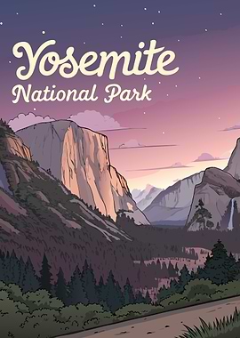 Yosemite National Park Illustration