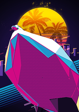 pathethic duck meme Retro Geometric Art