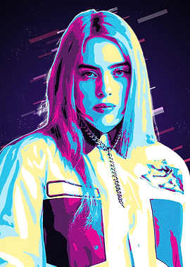 Billie Eilish Retro Art