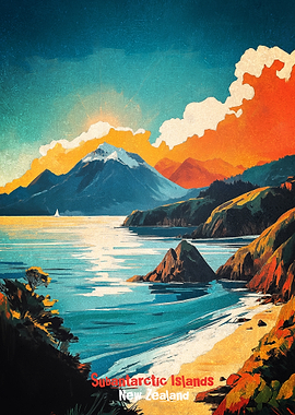 Subantarctic Islands Art Poster